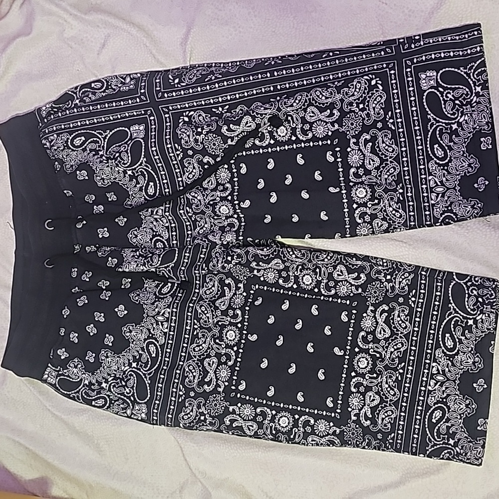 Black Bandana Shorts